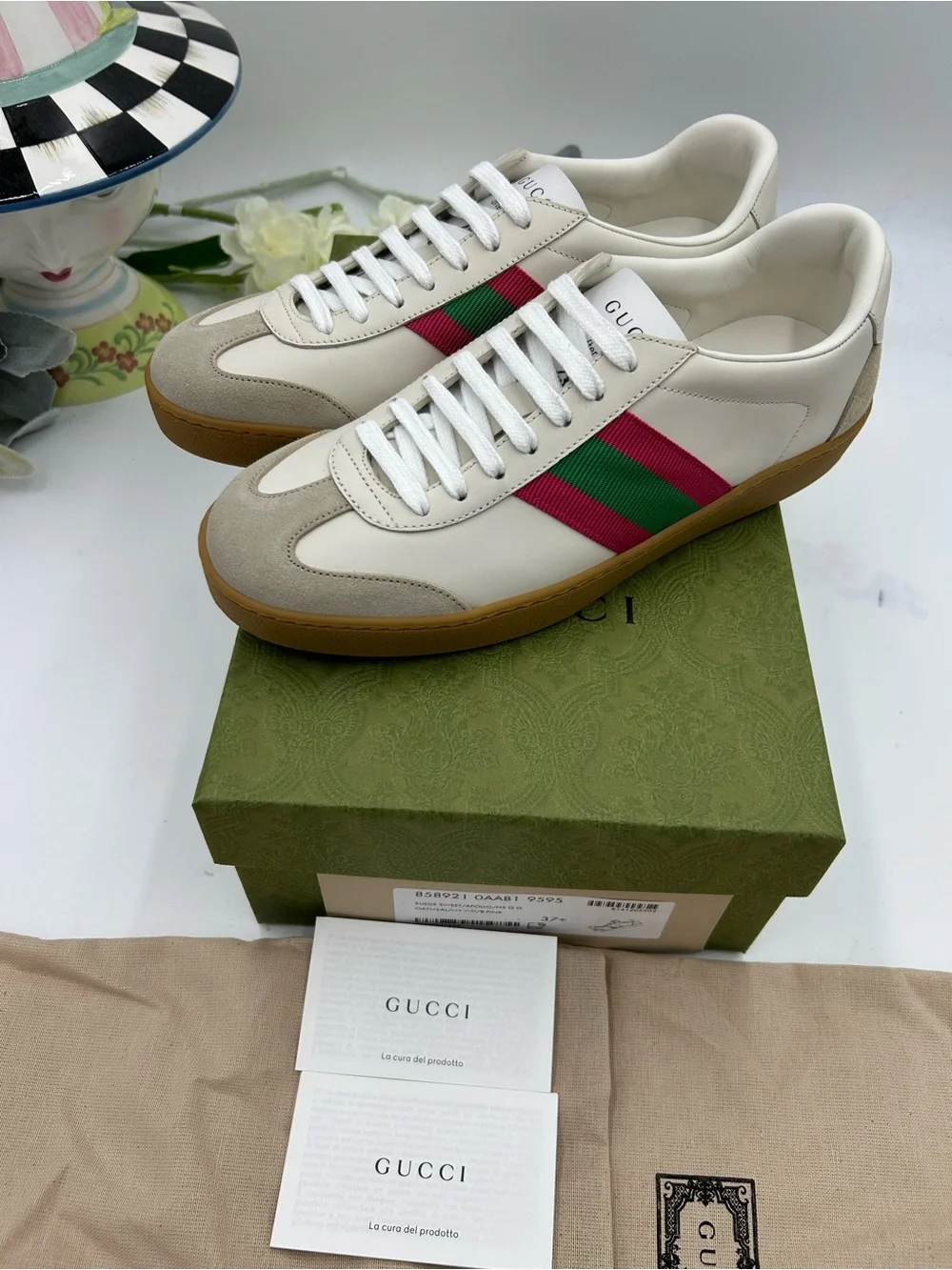 Gucci cream leather